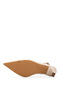 Women's Genuine Leather Light Beige Heeled Shoes - 4