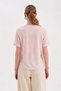 Women's Hello Kitty Embroidery Detailed Jacquard Knitted Fabric Design Tshirt - 3