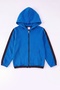 Girl's Striped Detailed Zippered Hooded Sweatshirt - 2