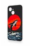 Tecno Spark 40C Compatible Red Sun Whale Pattern Silicone Case - 4