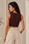 Women's 92% Cotton Crew Neck Sleeveless Crop Tank Top - Stretchy & Soft Texture - 3