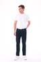 Men's Dark Navy Blue Effect Non-Kneading Cotton Flexible Denim Jean Trousers - 3