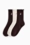 3-pack overlock-detail socks