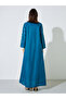 Blue Graphic Print Pocket Detail Maxi Jalabiya - 5
