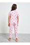 Girls Pink Graphic print T-Shirt and Pants Pyjama Set - 5
