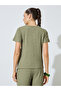 Green Textured Tie-Knot Detail T-Shirt - 5