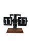 Retro Flip Desk Clock with Wooden Base, Black, Analog Flip Display, Freestanding Table Clock for Home, Office, Bedroom and Desk Décor
