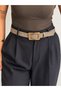 Women's Square Buckle Gold Belt Waist Belt Jacket Belt Dress Belt Trouser Belt