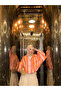 Women's Orange Pink Striped Balloon Sleeve Oversize Bomber Jacket - 2