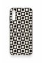 Samsung A70 Compatible Flower Motif Checkered Pattern Silicone Case - 2