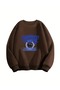 Women's Brown Jeanswest Printed Crew Neck Sweatshirt - 2