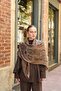 Lusso Shoulder Shawl - Brown