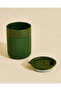 Green Plain Travel Mug with Lid and Silicone Cover - 3