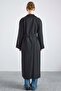 High Collar Oversize Water Repellent Trench Coat Black 6874 - 7