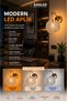 Decorative 12W Indoor Bronze Case 3-Color Light Modern Wall Sconce Electric 2 Pcs - 2