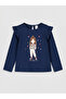 Lcw Kids Navy Blue Patterned Girl's 2-Piece T-Shirt - 2