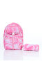 Triple Set Waterproof Primary & Secondary School Backpack with Lunch Bag & Pen Holder - Pink - 2