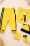 Baby Newborn Hospital Release 10 Piece Yellow Black Football Themed Blanket, Hat and Bodysuit Set - 2