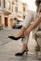 129-2741 Satin Trok Buckle Detailed 7 cm Heel Height Women's Shoes - 2