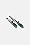 2 Pieces Silicone Tongs Set, Grey - 2