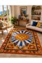 Eta Traditional Patterned Modern Woven Base Decorative Carpet Eta4012 - 2