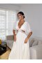 Women's White Maxi Lace Lined Dress - 2