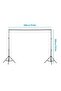 Adjustable Studio Photography Backdrop Stand Kit Black - 2