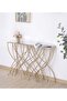 طاولة كونسول ذهبية بمرآة من ميلروز - 5