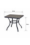 Rectangular Cafe Table with Elegant Modern Design - 2