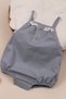 Baby Girl Romper Hat Set 100% Cotton Strappy Summer Bodysuit Romper Set of 2 - 2
