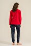 Mother - Daughter, 100% Cotton, Red, Let It Snow & Christmas/New Year Patterned, Long Sleeve Pajama Set (Sets Will Be Sold Separately.) - 4