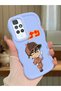 Redmi 10 2022 Compatible Case Camera Protector Blue Silicone Couple Phone Case Conan Pattern