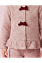 Girls Pink Tweed Striped Bow Jog Set - 3
