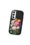 Realme C65 Compatible Case Camera Protector Black Silicone Couple Phone Case with Floral Pattern - 3