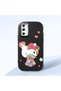 Samsung Galaxy S20 Fe Compatible Case Camera Protector Black Silicone Couple Phone Case Kitty Pattern