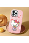 iPhone 14 Pro Max Compatible Case with Camera Protector Pink Silicone Couple Phone Case with Kitty Pattern - 2
