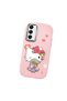 Samsung Galaxy A05S Compatible Case with Camera Protection Pink Silicone Couple Phone Case with Kitty Pattern - 3