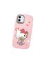 iPhone 12 Compatible Case Camera Protector Pink Silicone Couple Phone Case with Kitty Pattern - 3