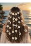 Refika's Crowns Women's Bohemian Daisy Tassel Hair Crown Barrette Hippie Festival Style Floral Hair Accessory Kids Crown
