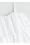 Two Mt Shop Quality Square Neck Ruffled Poplin Mini Strap Dress - 6