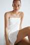 Embroidered flared-skirt dress
