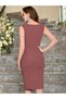 Women's sleeveless crepe dress with side ruching detail - imported - 3