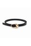 Oval Gold Buckle, Thin Women's Belt, Pants Belt, Jacket Belt, Dress Belt, Width: 2 Cm, Buckle Length: 6 cm - 2