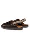 Suede Women's Sabo Slippers 215571 Brown - 5