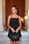 Leuve Polka Dot Detailed Mini Dress Black