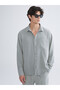 Xside Green Regular Fit Long Sleeve Gabardine Men's Shirt - 2