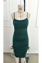 Women's round neck midi sandy dress with rope strap - 4