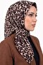 Women's Powder Brown Leopard Patterned Cotton Stitched Writing Pad