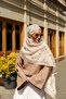 Allure Linea Patterned Tencel Shawl - Beige - 2
