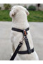 Dog Chest Harness Adjustable Double-Sided Model Large Breed Leather & Denim Smoked Gray - 6